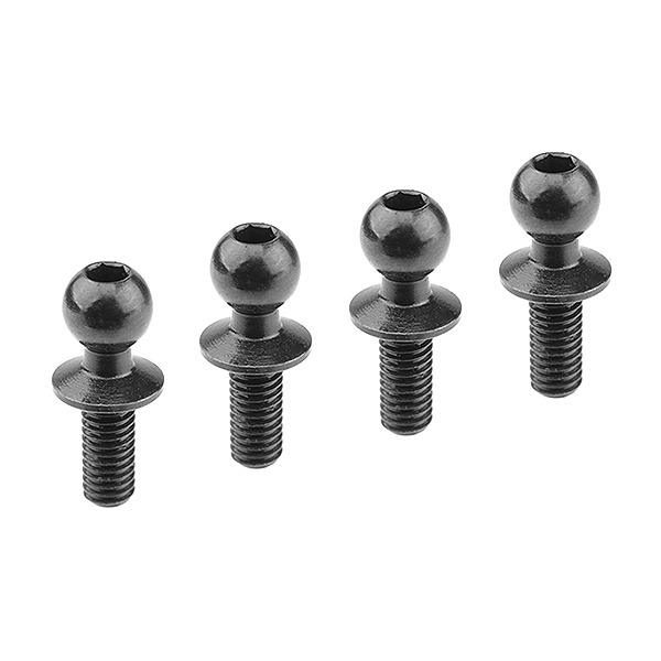 CORALLY BALL END DIA. 4.8MM THREAD 6MM STEEL 4 PCS