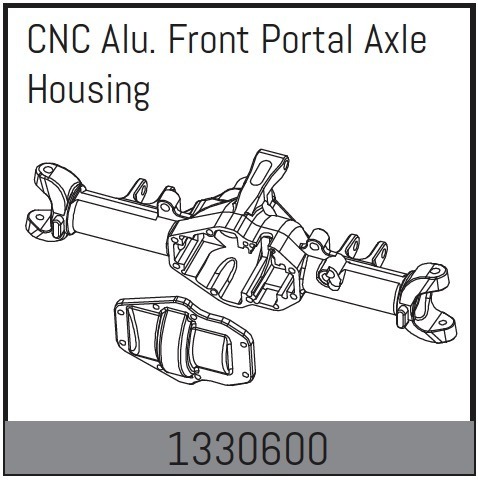 CNC Alu. Front Portal Axle Housing - Yucatan