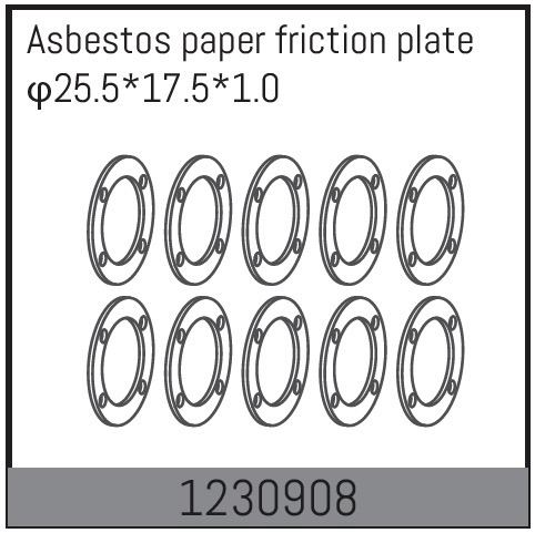 Differential paper gasket 25.5*17.5*1.0 (10)