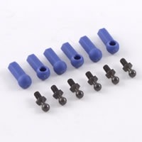 BALL CUPS (4) BLUE W/BALL STUDS