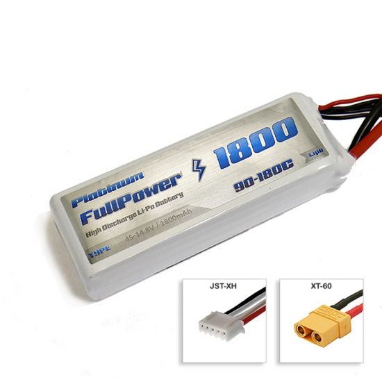 Batteria Lipo 4S 1800mAh 90C PLATINUM - XT60 - immagine 2