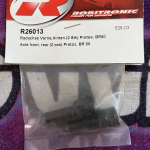 Axle 8x9x43mm (2 pcs) red anodized