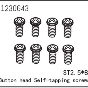 Button Head Screws - Selftapping M2.5*8 (8)