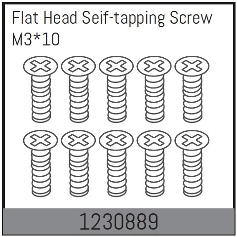 M3*10 Flat Head Self-tapping Screw Set (10)