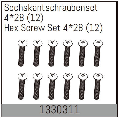 Hex Screw Set 4*28 (12)