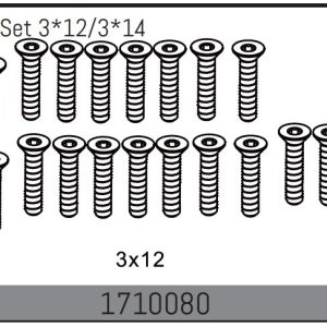 Flat Head Screw Set 3*12/3*14