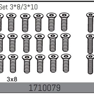 Flat Head Screw Set 3*8/3*10