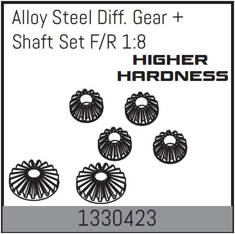 Alloy Steel Diff. Gear + Shaft Set F/R 1:8