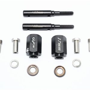 Fuso a snodo F/R IN ACCIAIO TEMPERATO LUNGHEZZA ESTESA+17MM ESAGONALE -12 PZ GPM TRX TRX4 DEFENDER nero