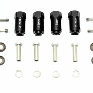 ADATTATORI ESAGONALI IN ALLUMINIO SPESSORE 23MM-SET DA 20PZ nero GPM TRX TRX4 DEFENDER TRX6