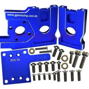 BASE MOTORE A SGANCIO RAPIDO ALLUMINIO 7075-T6-SET 30PC GPM TRX Slitta blu