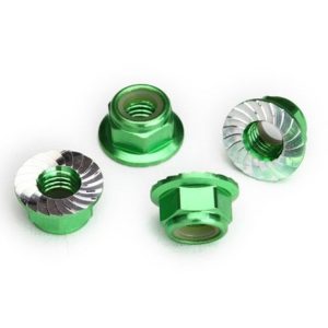 dadi flangiati alluminio 5mm verdi (4)