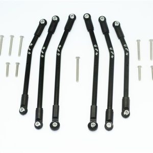 SOSPENSIONE SINISTRA REGOLABILE IN ALLUMINIO -SET DA 17 PEZZI nero GPM TRX TRX4 DEFENDER