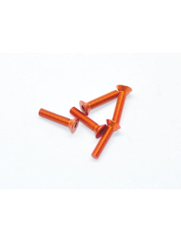 Alu Screw allen countersunk M3x14 Orange (7075) (5) ARROWMAX (Aluminum Screws (7075-T6 ))