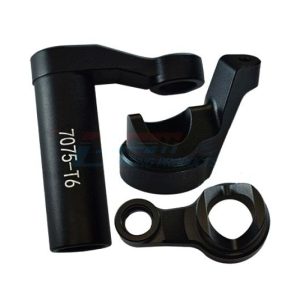 Parti dello sterzo in alluminio 7075-T6 nere GPM TRX Sledge