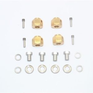 ADATTATORI ESAGONALI PER RUOTE IN OTTONE 9MM - SET 20PZ GPM TRX TRX4 DEFENDER BRONCO BLAZER MB G-500