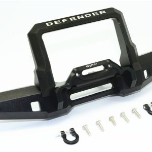 PARAURTI ANTERIORE IN ALLUMINIO CON ANELLI A D -SET 11 PEZZI nero GPM TRX TRX4 DEFENDER