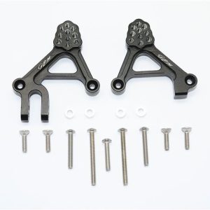 ATTACCO AMMORTIZZATORE ANTERIORE REGOLABILE IN ALLUMINIO-SET DA 15 PEZZI nero GPM TRX TRX4 DEFENDER