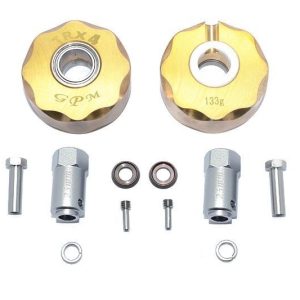PESO ASSE RUOTA A PENDOLO IN OTTONE + ESAGONALE DA 23 MM -12 PZ GPM TRX TRX4 DEFENDER TRX6