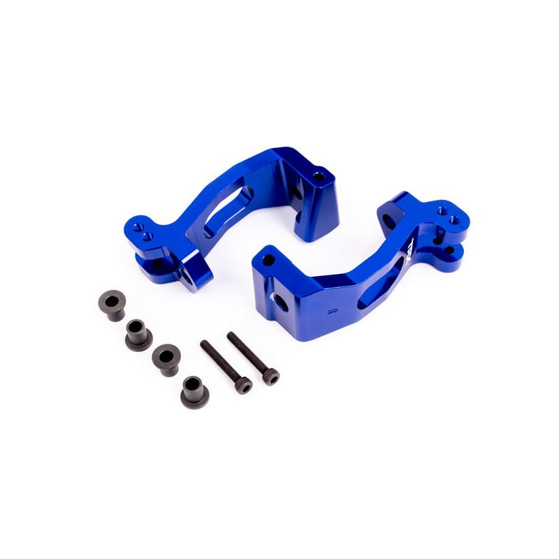 Blocchetti Caster "C" Dx+Sx in alluminio 6061-T6 - Blu