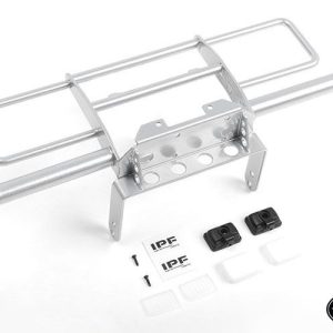 Oxer Steel Front Winch Bumper w/ IPF Lights RC4WD for Vanquish VS4-10 Origin Body (Silver)