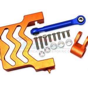Supporto servo in alluminio con squadretta servo e manubrio arancione GPM TRX MAXX nuova versione