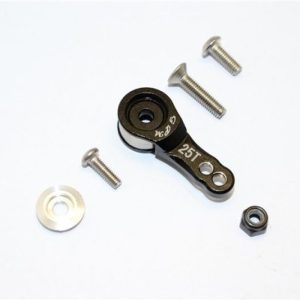 SALVA SERVO IN ALU HI-TORQUE PER ALBERO DI USCITA SCANALATO 25T - 1 PZ GPM ROADTECH SERVO SAVER nero