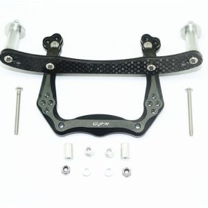 LEGA ft DAMPER plt w CORPO IN GRAFITE pst MONTAGGIO+DELRIN pst1SET GPM TRX 1/10 RUSTLER VXL BANDIT nero