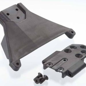 Paratia anteriore nera TRX Slash 4x4 LCG e Rustler 4x4