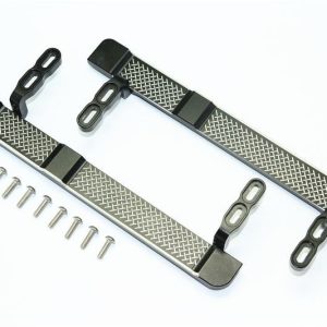 GRADINI LATERALI IN ALLUMINIO (MODELLO RETICOLATO) -SET 10PZ nero GPM TRX TRX4 DEFENDER