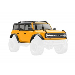 Carrozzeria Ford Bronco 2021 1:18 in ABS, completa di accessori e agganci clipless - Verniciata Arancio Cyber