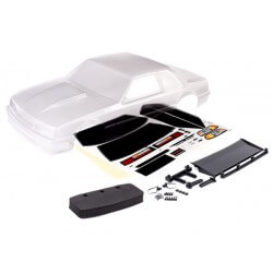 Carrozzeria Ford Mustang 5.0 per Drag Slash tagliata,forata con accessori - Trasparente