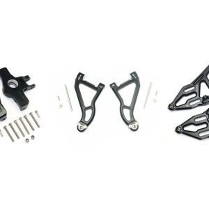 SET BRACCI ANTERIORI SUPERIORI E INFERIORI IN ALLUMINIO + SET 28 PEZZI GPM TRX UDR nero