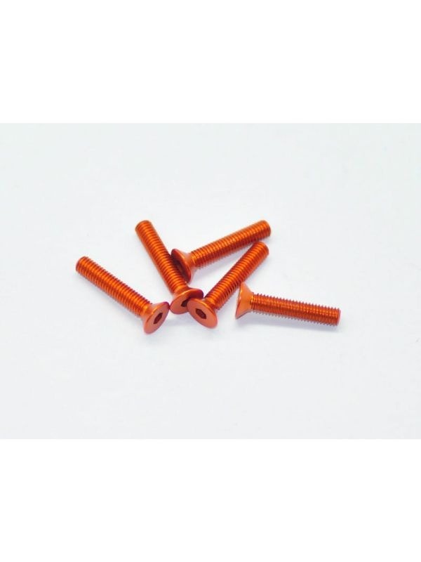Alu Screw allen countersunk M3x16 Orange (7075) (5) ARROWMAX (Aluminum Screws (7075-T6 ))