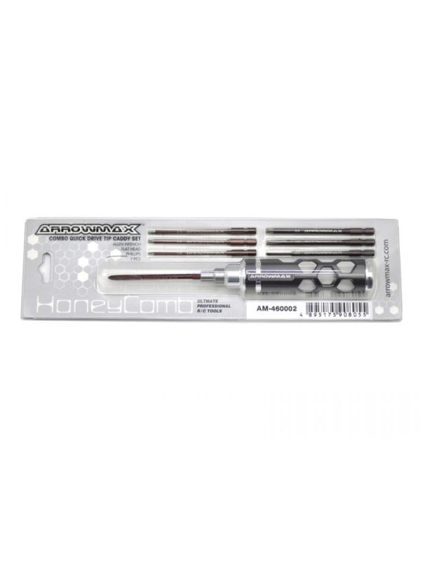 COMBO QUICK DRIVE TIP CADDY SET - METRIC (7) Honeycomb ARROWMAX (QUICK DRIVE TIP CADDY SET)