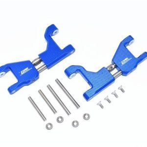 SUPPORTO IN ACCIAIO INOX + ALLUMINIO con piedi / rr upr ARMS14PCS GPM TRX 1/10 MAXX blu