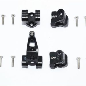 SET ATTACCHI ASSALE ANTERIORE/POSTERIORE IN ALU PER SOSPENSIONE SINISTRA -SET 12 PEZZI GPM TRX TRX4 DEFENDER nero