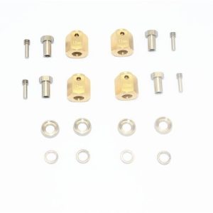 ADATTATORI ESAGONALI PER RUOTE IN OTTONE 12MM - SET 20PZ GPM TRX TRX4 DEFENDER BRONCO BLAZER MB G-500