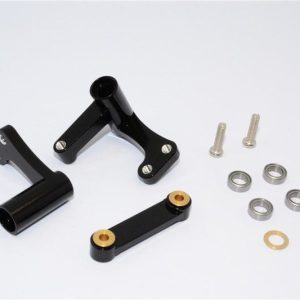 GRUPPO STERZO IN LEGA CON CUSCINETTI - 1SET nero GPM TRX 1/10 RUSTLER VXL BANDIT