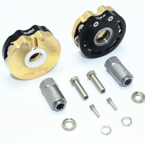 PENDOLO IN OTTONE con Knkl ascia wgt con COPERCHIO IN LEGA+23 ESAGONALI -12 PZ GPM TRX TRX4 DEFENDER TRX6 nero