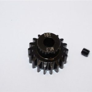 INGRANAGGIO MOTORE IN ACCIAIO (18T) - 1 PZ nero GPM TRX XMAXX 6S