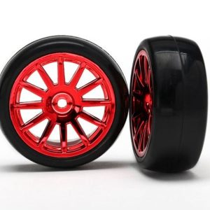 LATRAX SET GOMME E CERCHI CHROME RED (2)