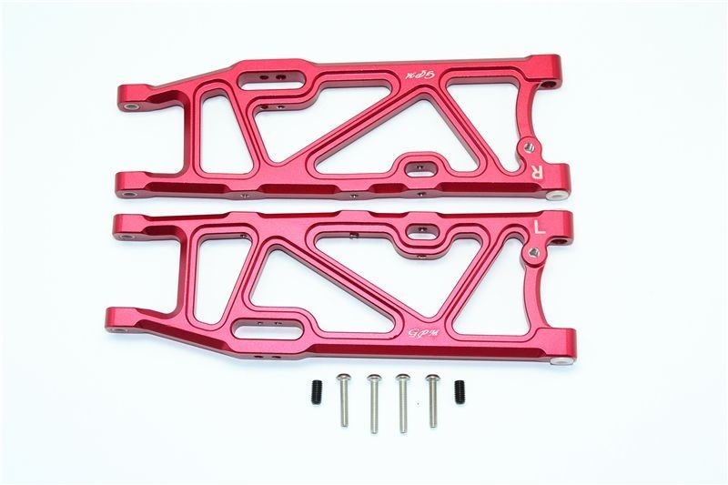 BRACCI ANTERIORI INFERIORI IN ALLUMINIO - 1PR rosso GPM ARRMA 1/8 NERO