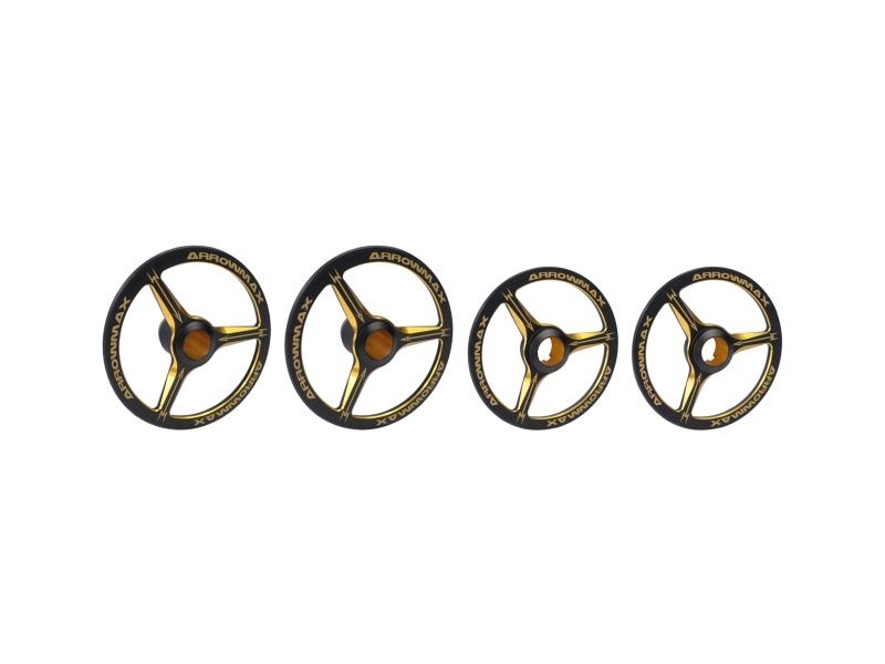 Alu Set-Up Wheel For 1/8 On-Road Cars Black Golden (4) ARROWMAX