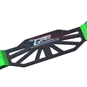 Slitta GPM TRX in alluminio 6061-T6 con portabatteria in carbonio verde