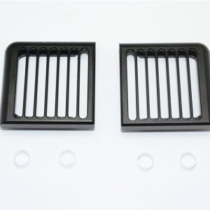 GRUPPO FARO PROTEZIONE SPAZZOLA VERTICALE ALLUMINIO -SET 6 PEZZI GPM TRX TRX4 DEFENDER nero