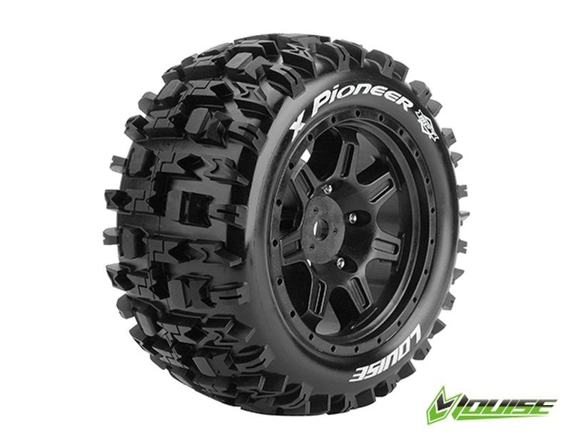 X-Pioneer MFT copertoni SOFT su cerchio nero 24mm (2) LOUISE per TRX X-Maxx