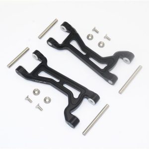 BRACCI SUPERIORI ANTERIORI/POSTERIORI IN ALLUMINIO -SET 14 PEZZI GPM TRAXXAS-1/10 MAXX MONSTER TRUCK nero