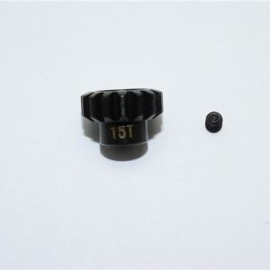 PIGNONE ACCIAIO 15T -SET 2 PEZZI nero GPM TRX TRX4 DEFENDER TRX6