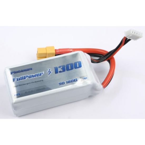 Batteria Lipo 4S 1300mAh 90C PLATINUM - XT60 - immagine 2